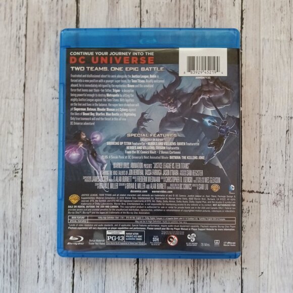 Justice League vs Teen Titan DVD and Blu-Ray 2 Disc Animated Movie - Picture 2 of 5